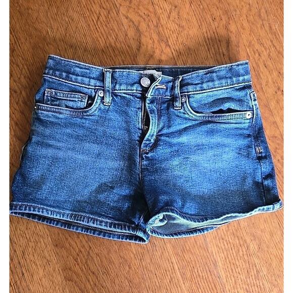 Crewcuts Kid's Girls Denim Blue Jean Shorts Button Zip Size 10 - Picture 1 of 11